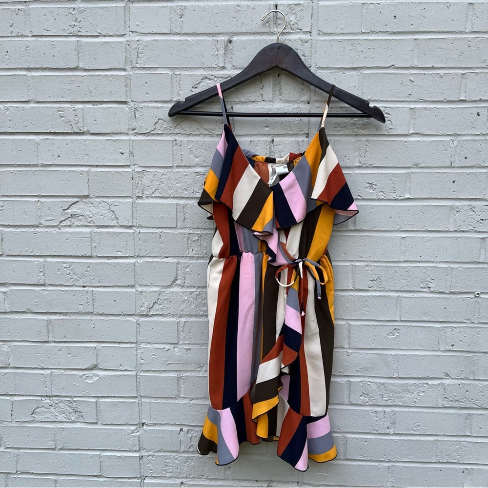 New mode striped flowy dress